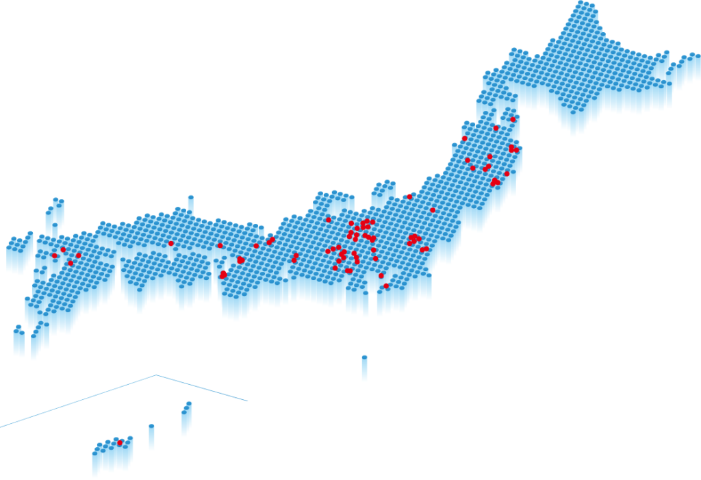 下水道施設 主要実績マップ